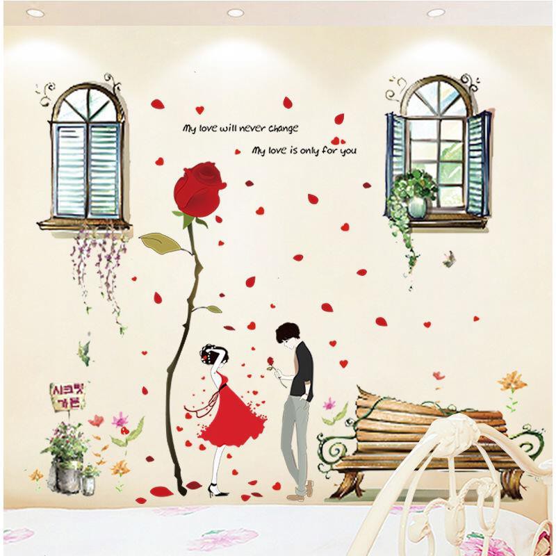 decal dán tường combo