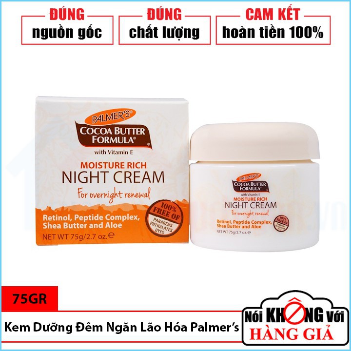 [CHÍNH HÃNG] Kem Dưỡng Trắng Ngăn Ngừa Lão Hóa Da Ban Đêm Palmer’s Mỹ 75Gr | An Toàn | Hiệu Quả | Không Gây Kích Ứng