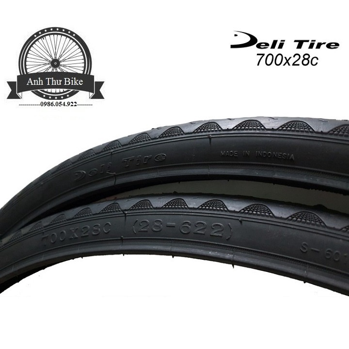 Cặp 2 cái vỏ lốp xe đạp thể thao Deli Tire S601 700x28c - 2 chiếc