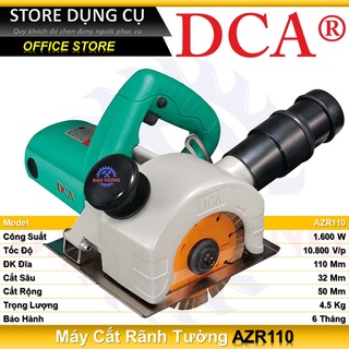 1600w máy cắt rãnh tường 110mm dca azr110 | máy cắt gạch đá không bụi z1r-ff-110