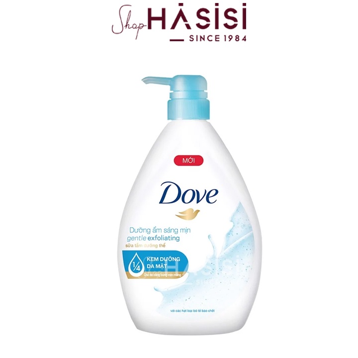 Sữa Tắm Có Hạt DOVE - Gentle Exfoliating 530g( Xanh Dương Nhạt)