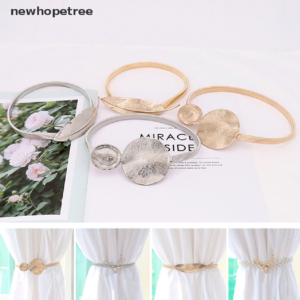 Dây Cột Rèm Cửa Bằng Kim Loại Họa Tiết Chiếc Lá / Hươu Độc Đáo Trang Trí Nhà Cửa