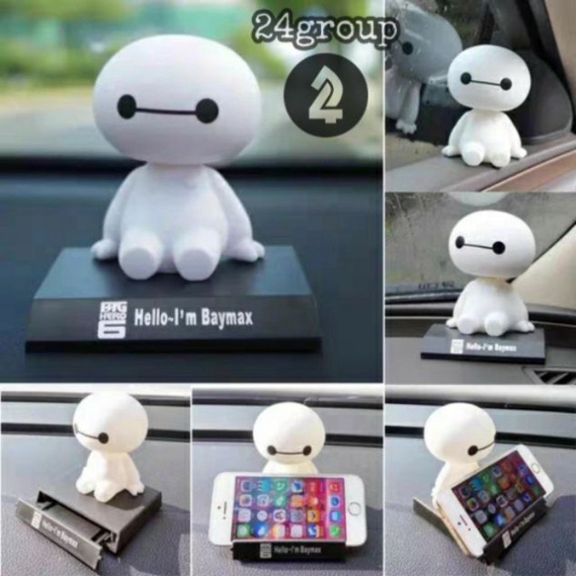 [RẺ NHẤT SHOPEE] Mô hình Đồ chơi kiêm giá đỡ điện thoại Baymax Big hero 6 figure disney trang trí oto