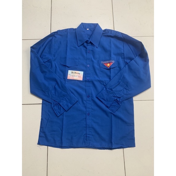 Áo Đoàn Thanh Niên Việt Nam Vải Kate Có Cầu Vai