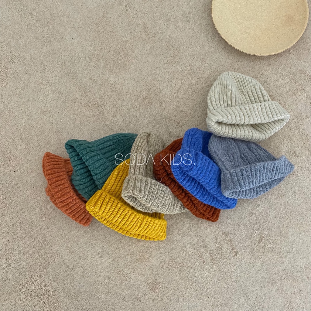 Mũ len trơn Hàn Quốc cho bé 6 màu (Ảnh thật)