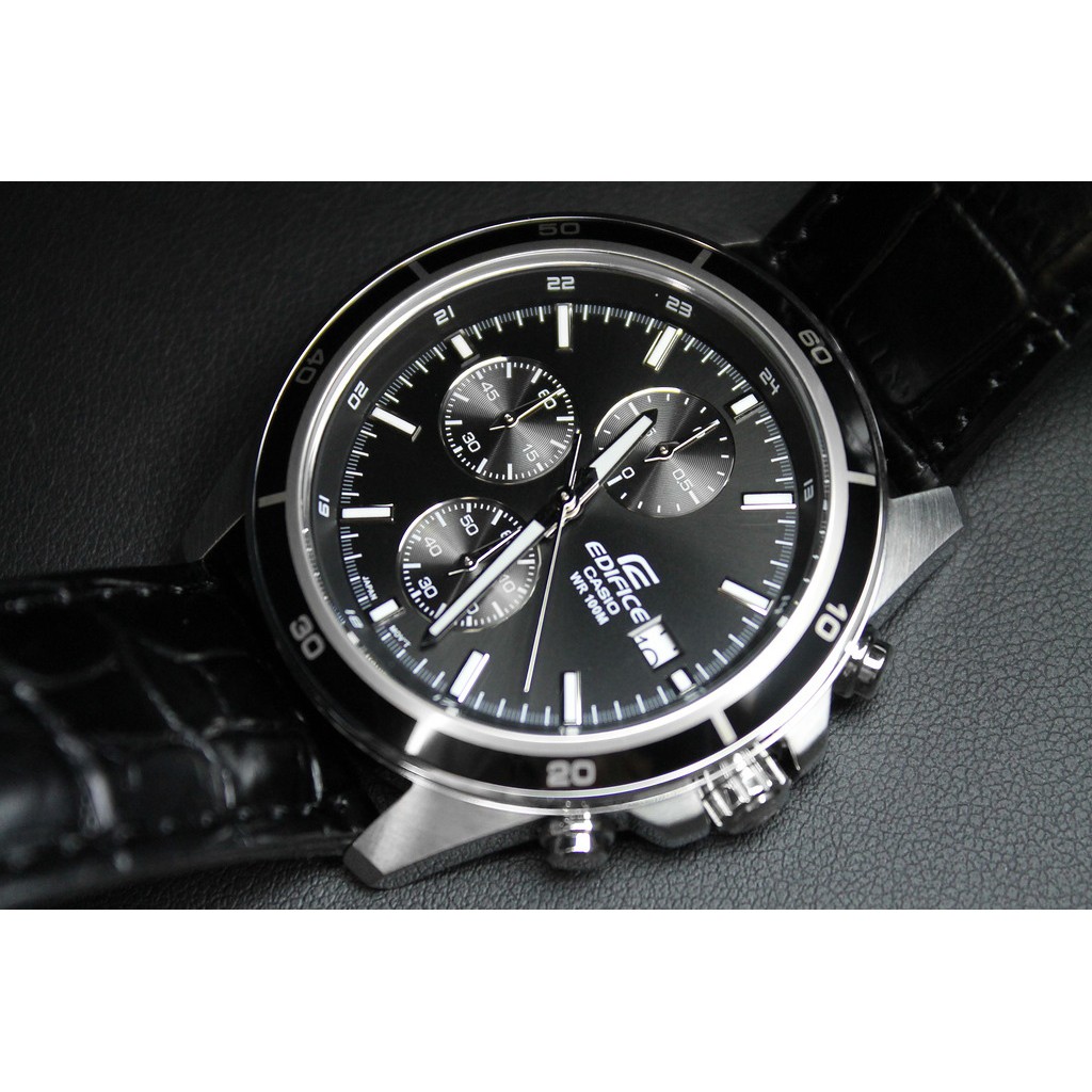 [Mã FARSBR243 giảm 15% đơn 249K] Đồng Hồ Nam Casio Edifice EFR-526L-1AVUDF Chính Hãng | Casio Edifice EFR-526L-1A Dây Da