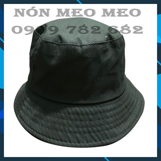 Nón bucket đen trơn [FREESHIP EXTRA] mũ bucket đen