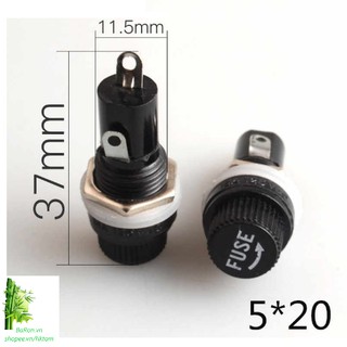 Hộp lắp cầu chì ren cố định loại 5x20 mm (nhiều thông số lựa chọn)