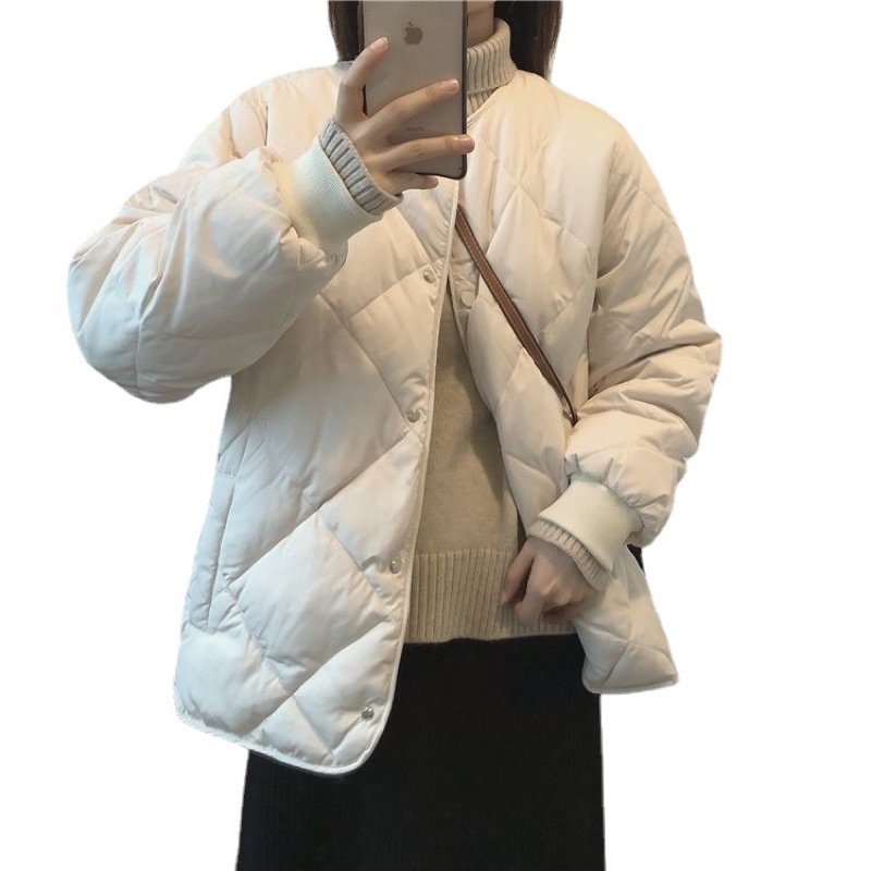 Áo Phao Hoạ Tiết Quả Trám Không Cổ - A004