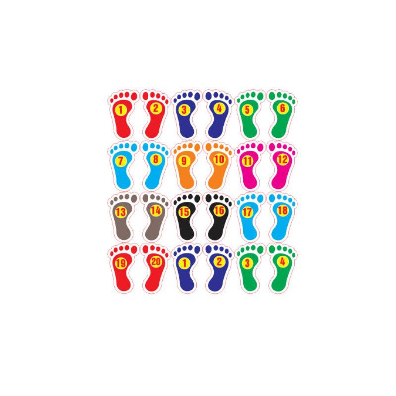 Set DECAL DÁN HÌNH BÀN CHÂN, DÁN BẬC THANG, DÁN HÀNH LANG