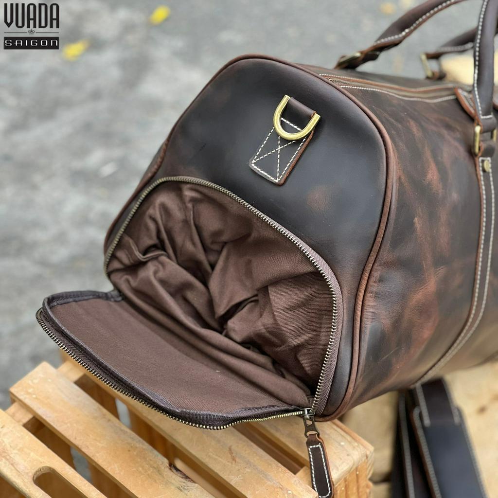 TÚI HÀNH LÍ DA  BÒ SÁP CAO CẤP HLD01