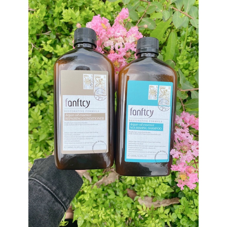 Cặp Dầu Gội Xả FANFFCY 500ml x2 Argan Oil. Chính hãng phục hồi Tóc Khô Hư Tổn giảm gẫy rụng. NK & PP ALYA VIET NAM