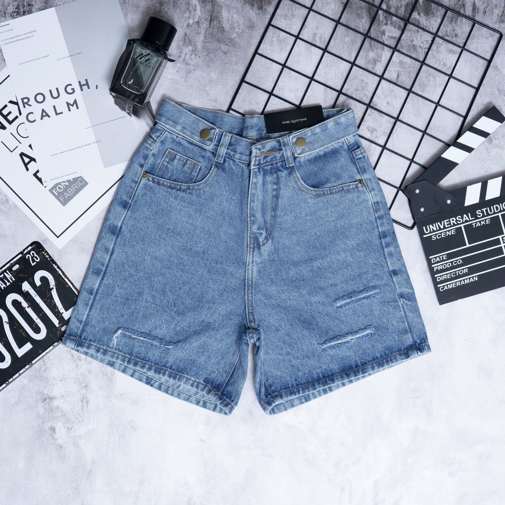 Quần Lửng Ống Rộng Nữ Dáng Chữ A Lai Cuốn Rách Kiêu | BigBuy360 - bigbuy360.vn