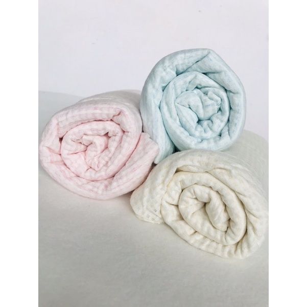 Vải cotton thông hơi màu baby