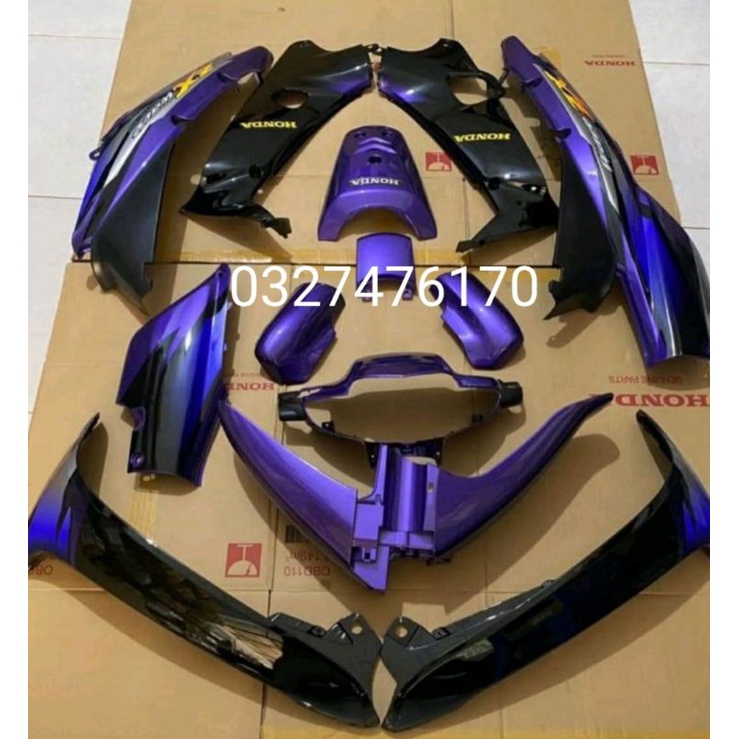 Bộ nhựa dàn áo xe WAVE ZX màu tím zin chính hãng