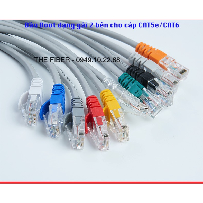 Đầu boot dạng gài 2 bên cho cáp mạng CAT5e/CAT6