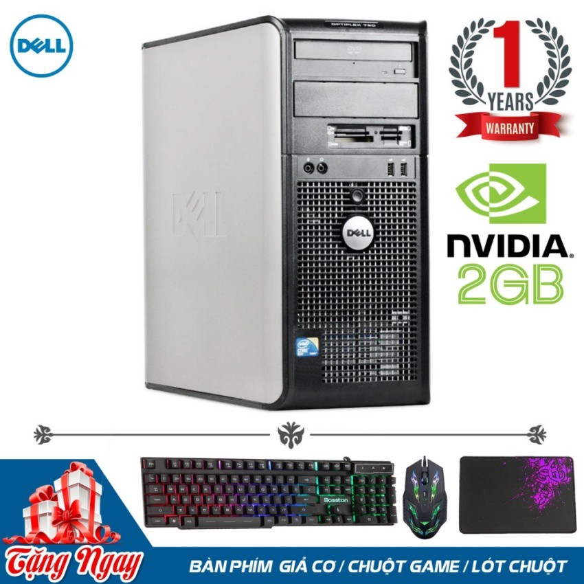 Máy tính chơi Game Battleground Dell Optiplex 780 MT (Core 2 QUAD Q6600, Ram 8GB, SSD 240GB, VGA GTX 750 2GB) + Quà Tặng | BigBuy360 - bigbuy360.vn