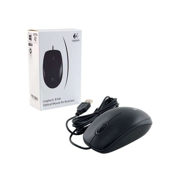 Chuột Có Dây Logitech B100 - Hàng Chính Hãng