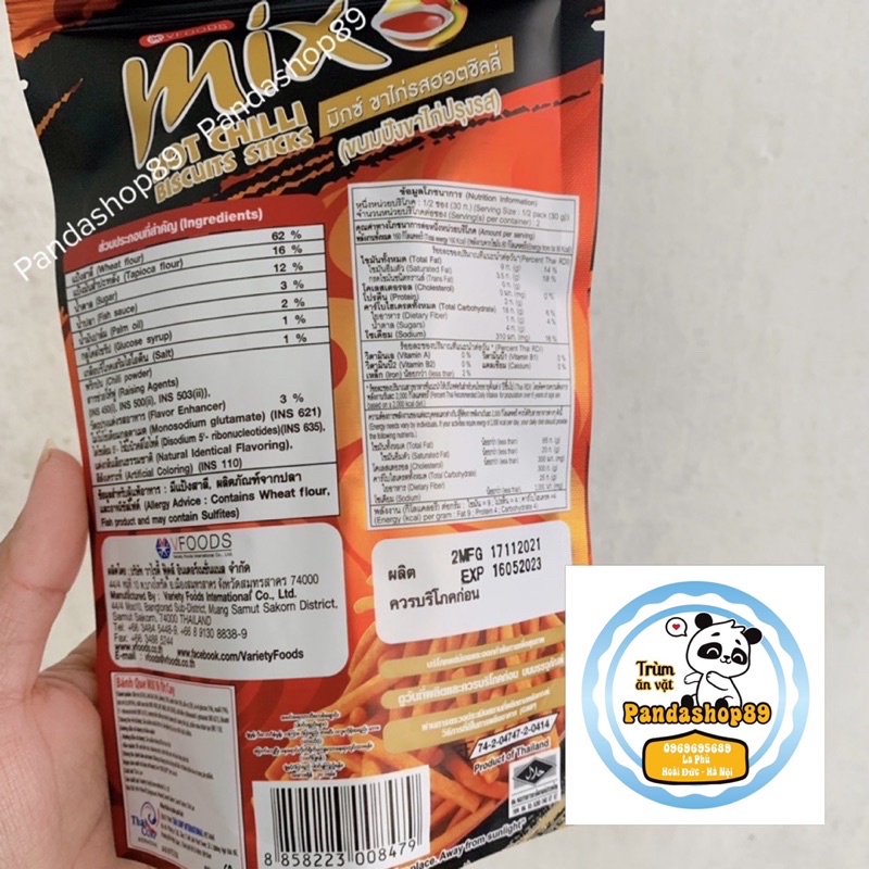Bim tăm que snack Mix Vfoods Thái Lan (gói 60g)