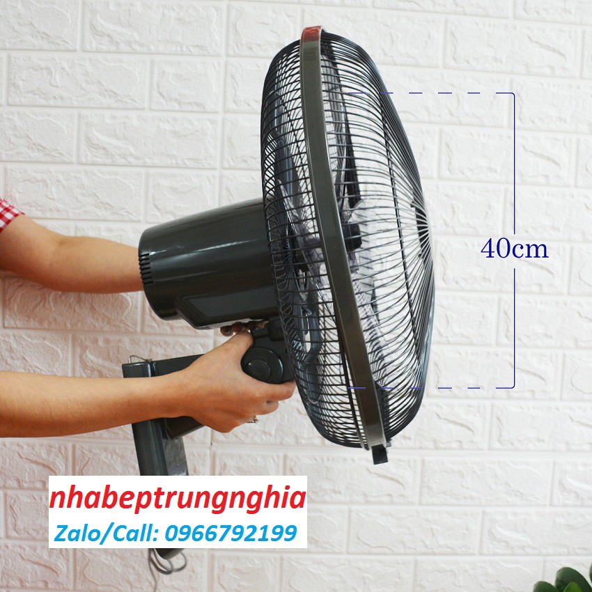 Quạt treo tường Vinawind QTT400X-HĐ Có điều khiển từ xa, sải cánh 40cm - Điện Cơ Thống Nhất