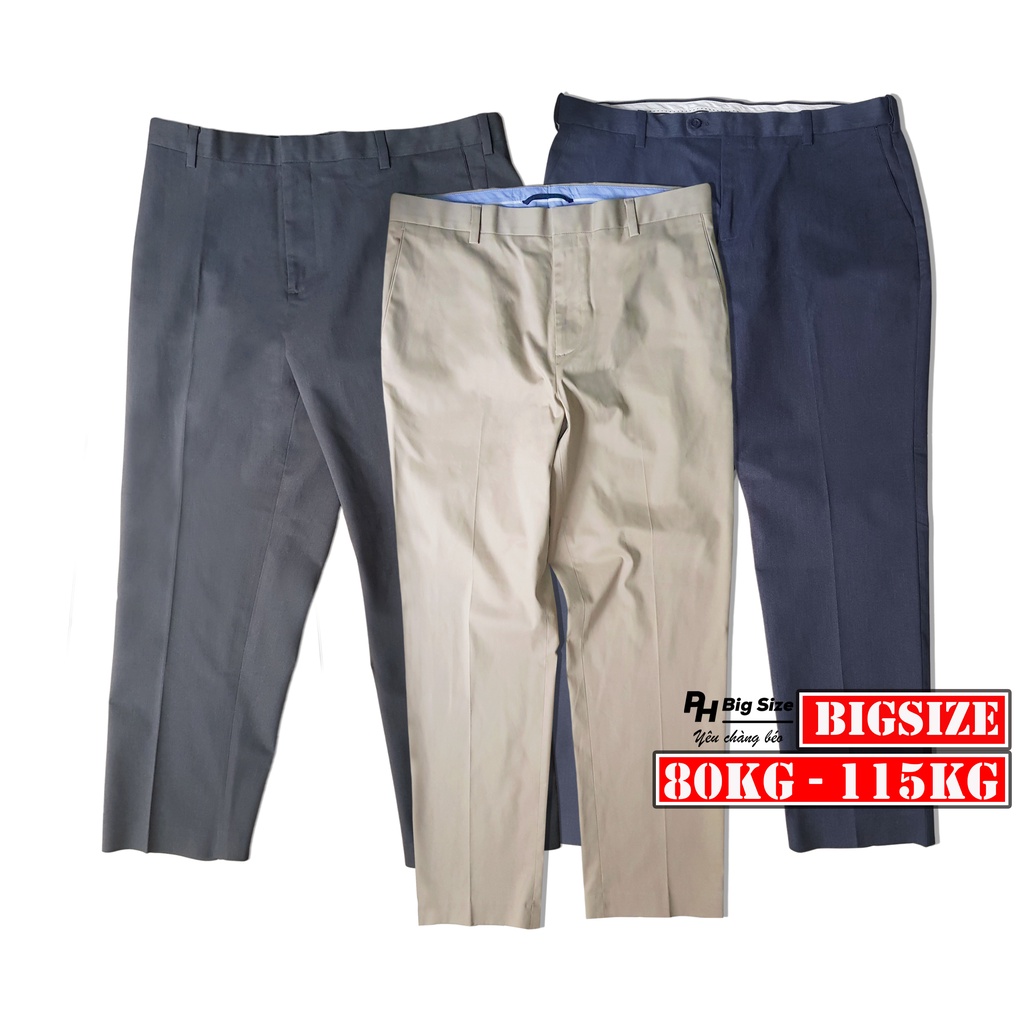 KAKI Bigsize 34 36 38 40 | Quần KAKI ngoại cỡ 80kg - 115kg | PH BIG SIZE | Q82