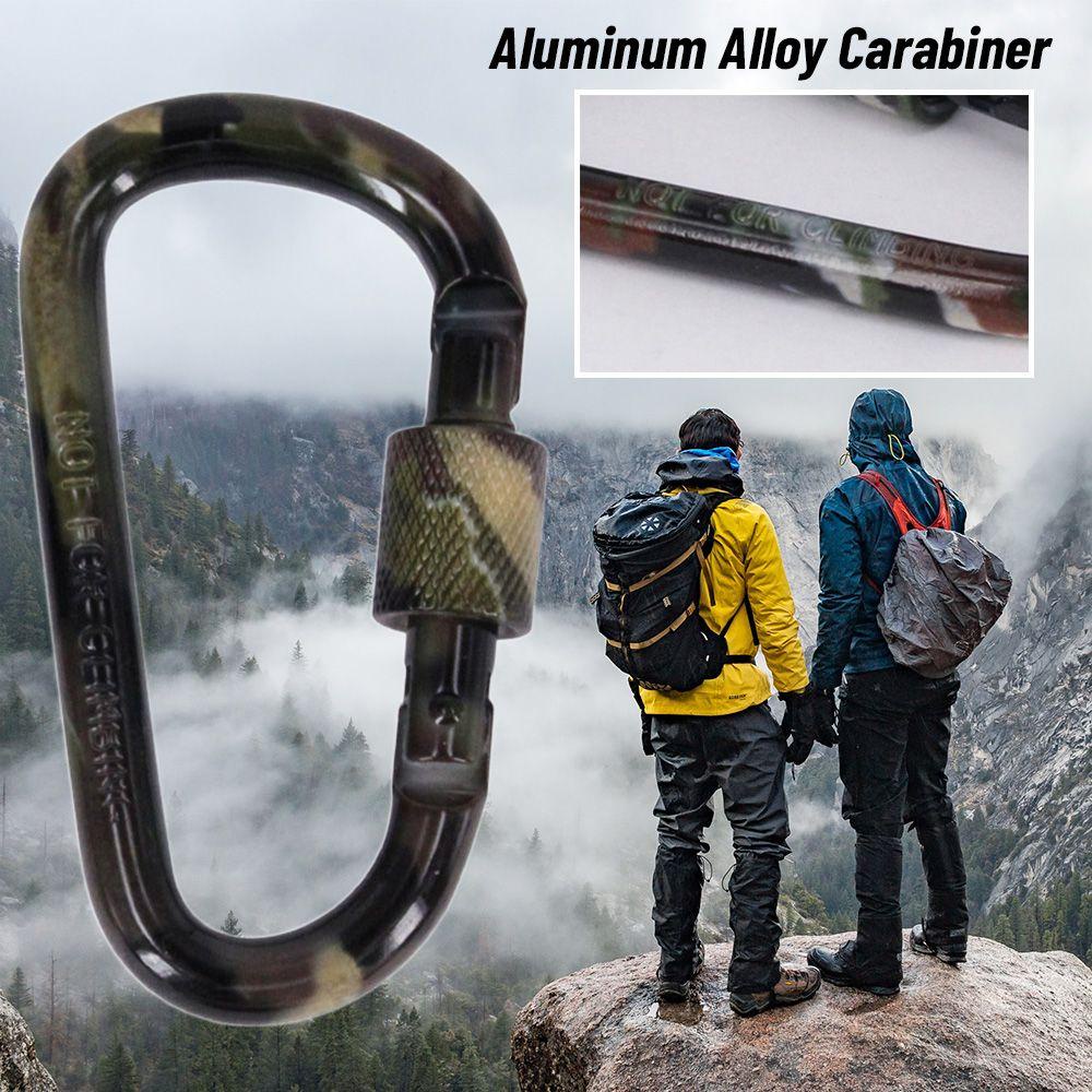 Bộ 2 Móc Khóa Leo Núi Bằng Hợp Kim Nhôm Màu Đen Chất Lượng Cao
