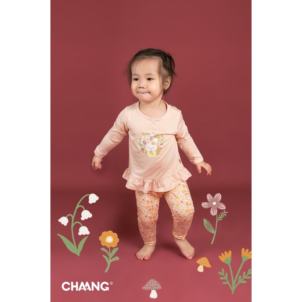 [CHÍNH HÃNG] Bộ dài tay cotton trẻ em mềm mại cao cấp họa tiết autumn park Chaang