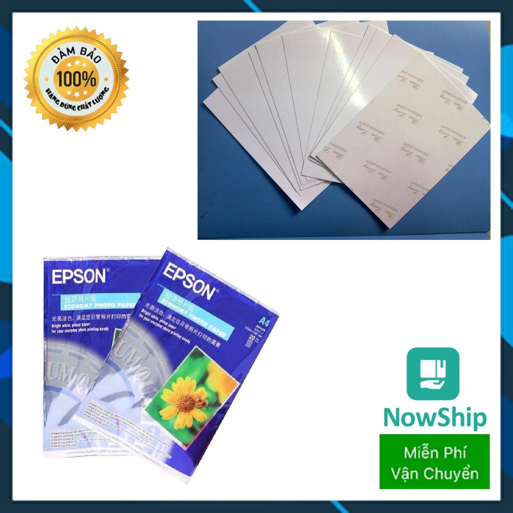 Giấy in ảnh Epson A4 định lượng 230gsm { văn phòng phẩm các loại,..}