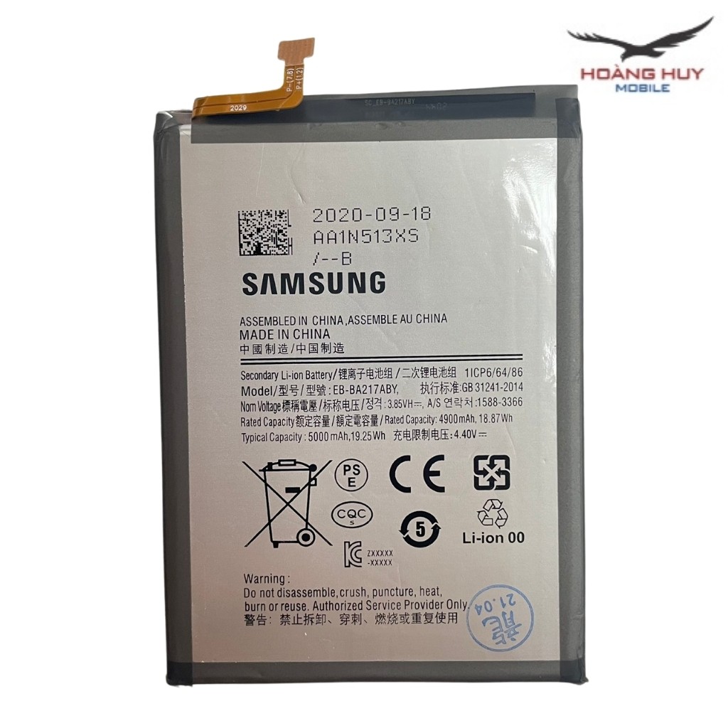 Pin Samsung Galaxy A21s,A12,A02,EB-BA217ABY Dung Lượng 5000mAh Hàng Zin Nhập Khẩu Bảo Hành 6 Tháng 1 Đổi 1