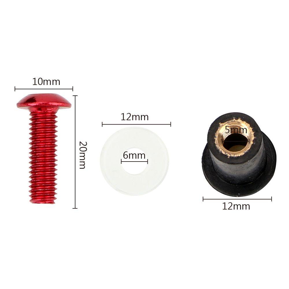 Set 10 Ốc Vít CNC Bằng Nhôm Gắn Kính Chắn Gió Xe Máy
