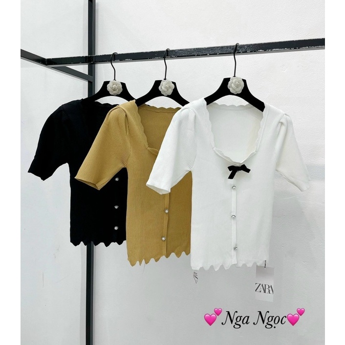 Áo len cổ vuông lượn sóng | BigBuy360 - bigbuy360.vn