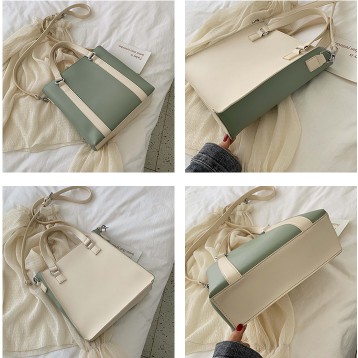 Túi tote da mix sọc - P010