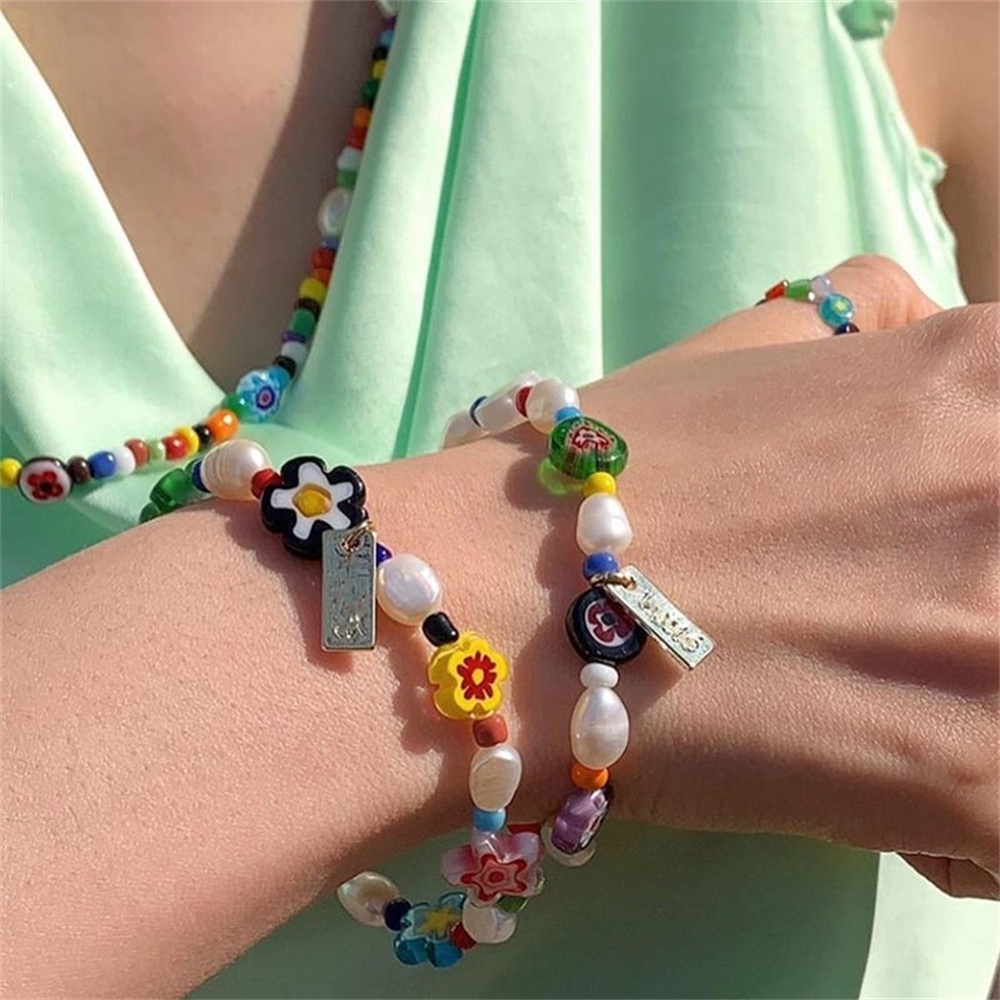 Vòng Đeo Tay Màu Kẹo Thời Trang Mùa Hè Chất Lượng Cao