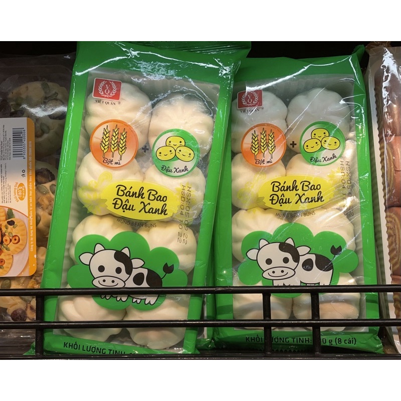 Bánh bao nhân đậu xanh sữa tươi 8 cái thơm béo