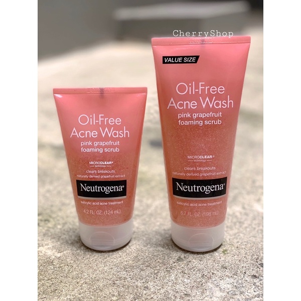 Sữa Rửa Mặt Có Hạt Neutrogena Pink Grapefruit Foaming Scrub (124ml/198ml)