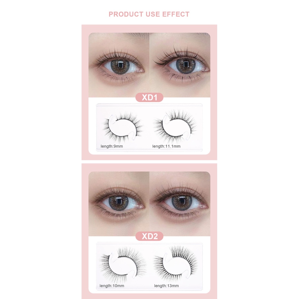 Hàng Có Sẵn Lông Mi Giả Dragon Ranee Đuôi Cá Ngắn Mô Phỏng Tự Nhiên Cho Nữ Sợi Bông Mềm 2 Cặp Thanh Toán Khi Nhận Hàng