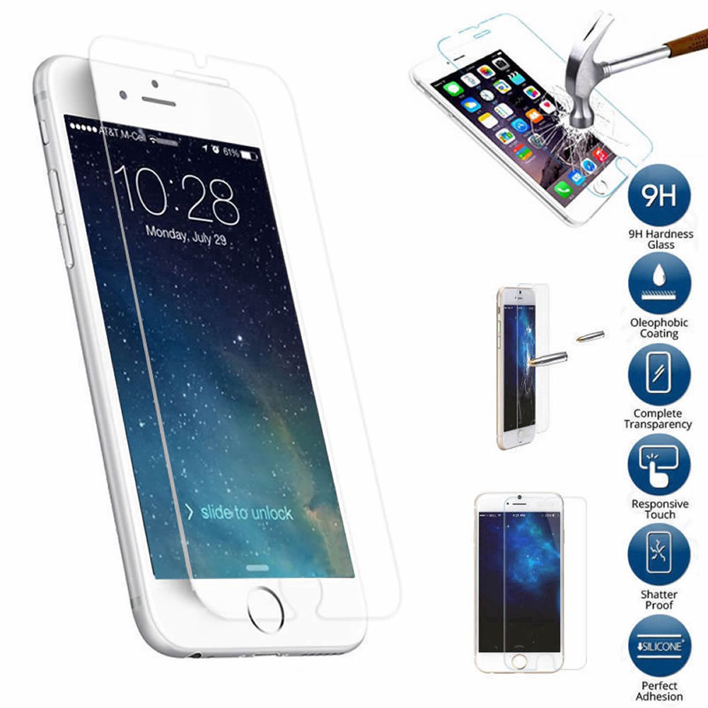 Kính cường lực bảo vệ màn hình cho điện thoại  5/ SE/ 6/ 6S/ 6P / 6SP/ 7/ 7P/ 8/ 8P/ X