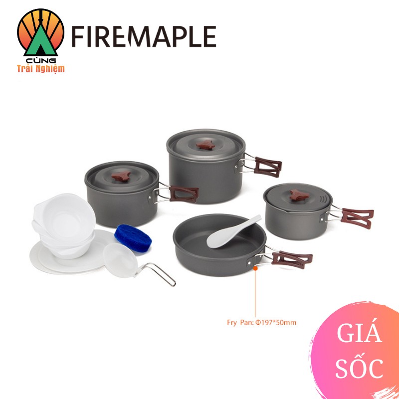 [CHÍNH HÃNG] COMBO Nồi Chảo Nấu Ăn 4 Trong 1 Fire Maple FMC-206 Gọn Nhẹ Chuyên Dụng Cho Du Lịch, Dã Ngoại Cắm Trại