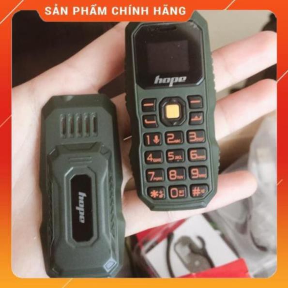 Điện thoại mini 2 sim kiểu dáng quân đội, có thể làm tai nghe blutooth