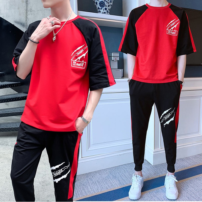 Bộ Quần Áo Thun Nam Thể Thao Ngắn Tay Kết Hợp Quần Dài Họa Tiết Vết Cào Cá Tính SEPTEMBERGIRL1989 SET NAM 90000109 | BigBuy360 - bigbuy360.vn