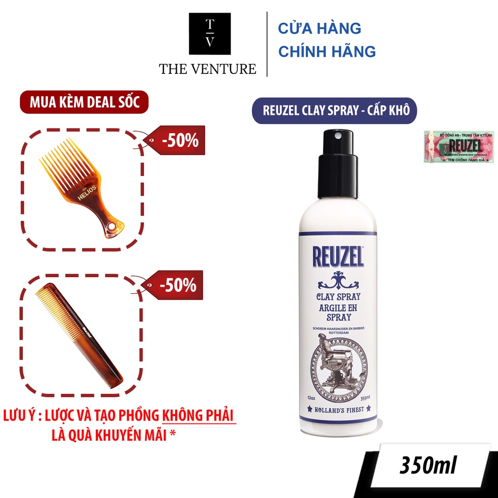 Chai Xịt Tạo Phồng Giữ Nếp Reuzel Clay Spray Chính Hãng - Pre-Styling Reuzel Clay Spray