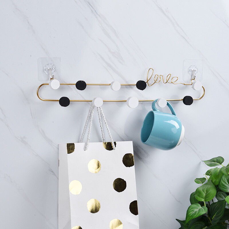 Móc love Full Sắt không Gỉ treo tường TẶNG kèm đinh treo tường decor