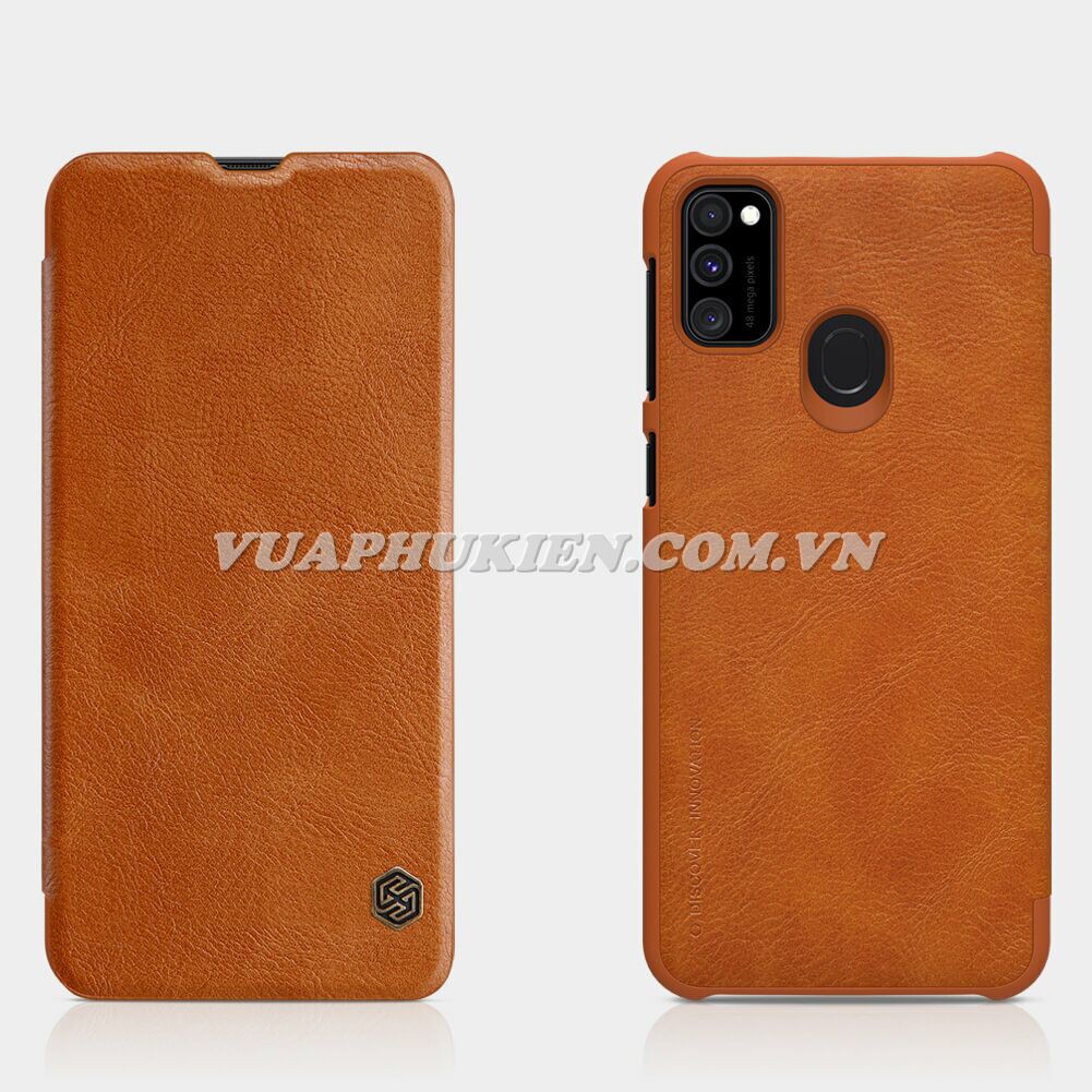 Bao da dành cho Samsung Galaxy M31, M30s, M30, M21, M20, M11, M10 chính hãng Nillkin QIN Leather Case