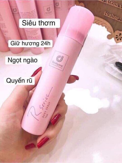 Xịt thơm toàn thân Designer collection rseries body spray Thái Lan 75ml