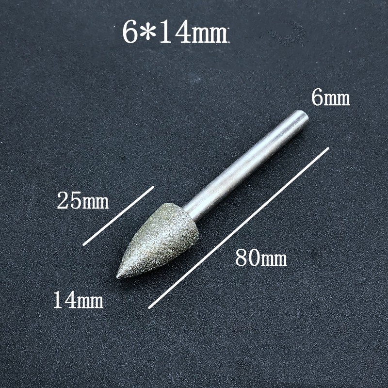 Mài mài đá (hình đầu đạn) cốt 6mm đủ size từ 6mm - 14mm chuyên dụng mài đá thô, tạc tượng lớn, đá cảnh, khắc chữ