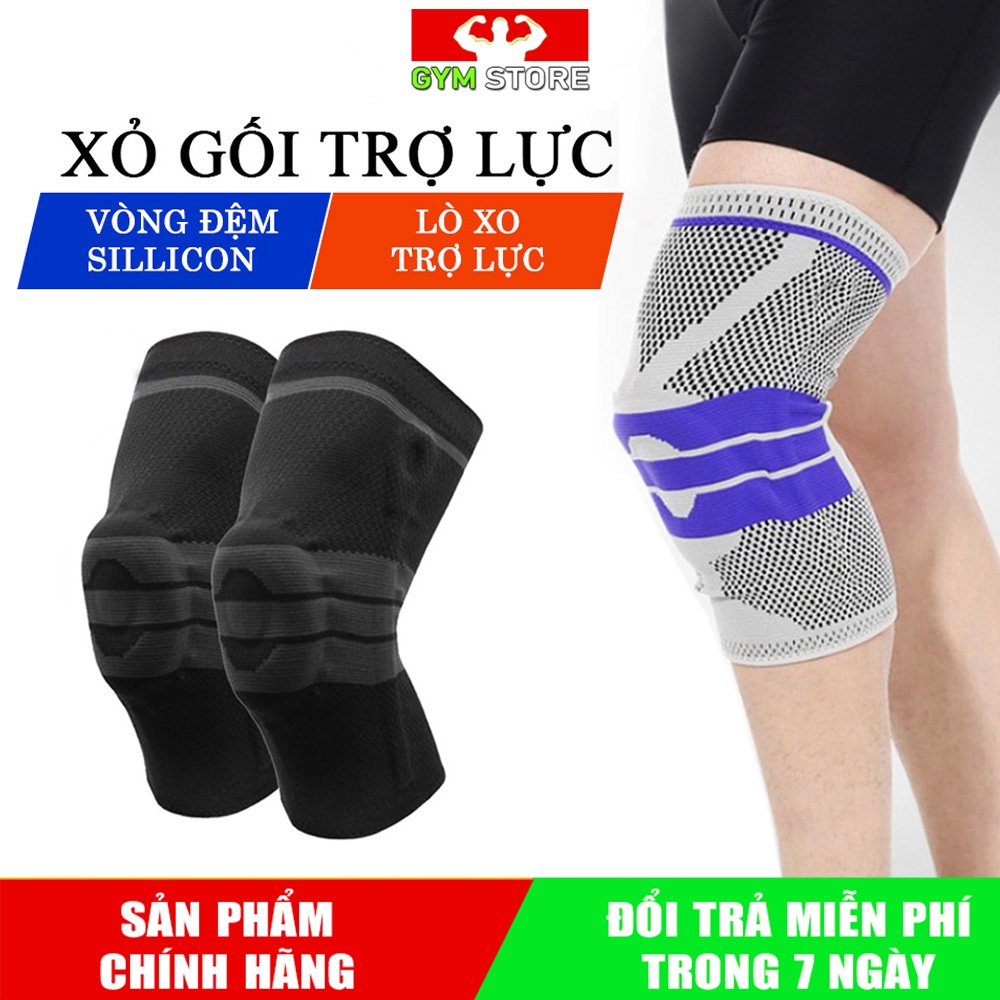 XỎ GỐI BẢO VỆ ĐẦU GỐI TẬP GYM Chính hãng Aolikes A7721 với vòng đệm Silicon và Lò xo trợ lực