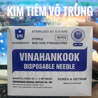 Kim tiêm vô trùng Vinahankook Hộp 100 cây