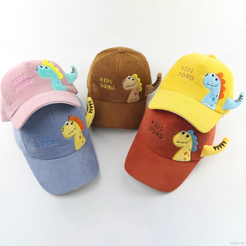 New Fashion Baseball Hat Kids Girl Boys Cartoon Dinosaur Wool Cap Children Hats