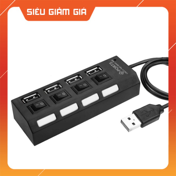 HOT - Chia usb 4 cổng - HUB 4 port công tắc có