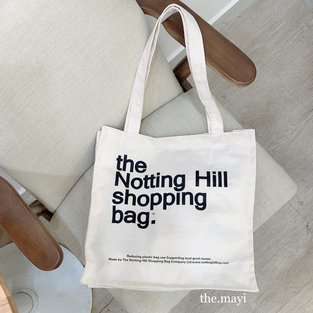Túi tote vải canvas Notting hill form đáy vuông ulzzang hàn quốc